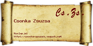 Csonka Zsuzsa névjegykártya